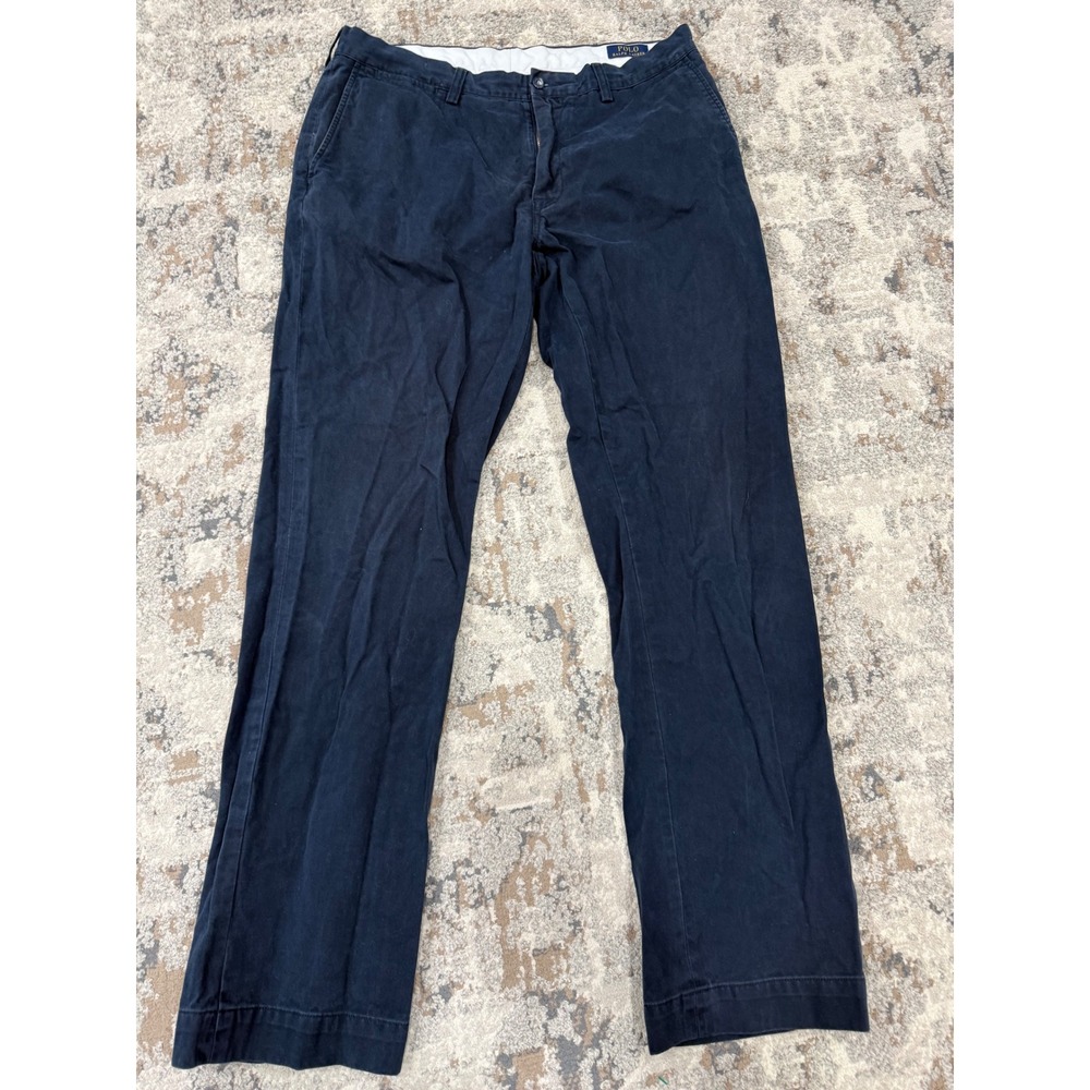 Polo Ralph Lauren‎ Mens Classic Fit Chino Pants Navy Blue 36x34 Cotton Twill